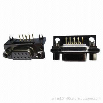 D-sub Connector, Right Angle Female Version, Machined Contact